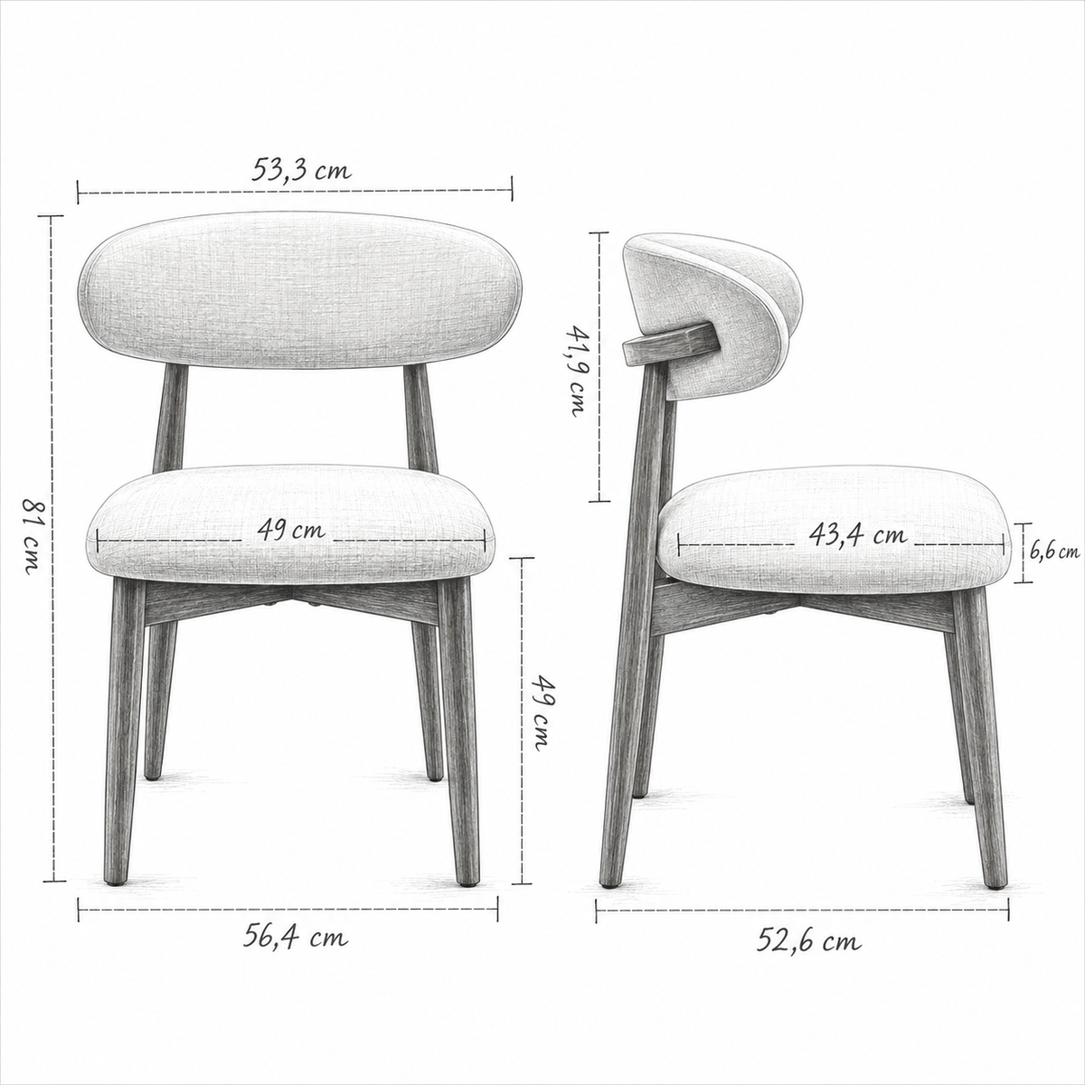 Chaise Scandia - Lot de 2