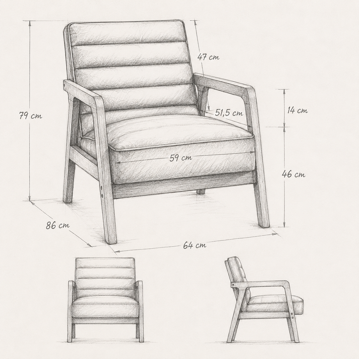 Fauteuil Cortona