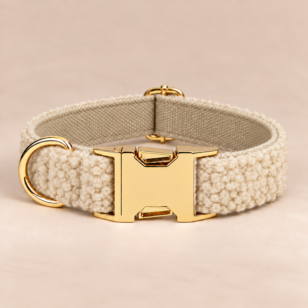 Hondenhalsband TEDDY Crème
