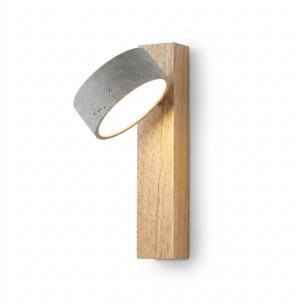 Applique Pavia — Travertin & bois