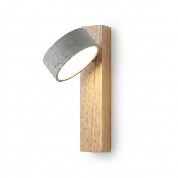 Applique Pavia — Travertin & bois
