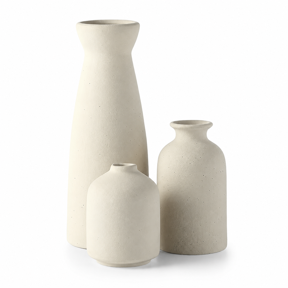 Trio Côme — Vases en céramique mate