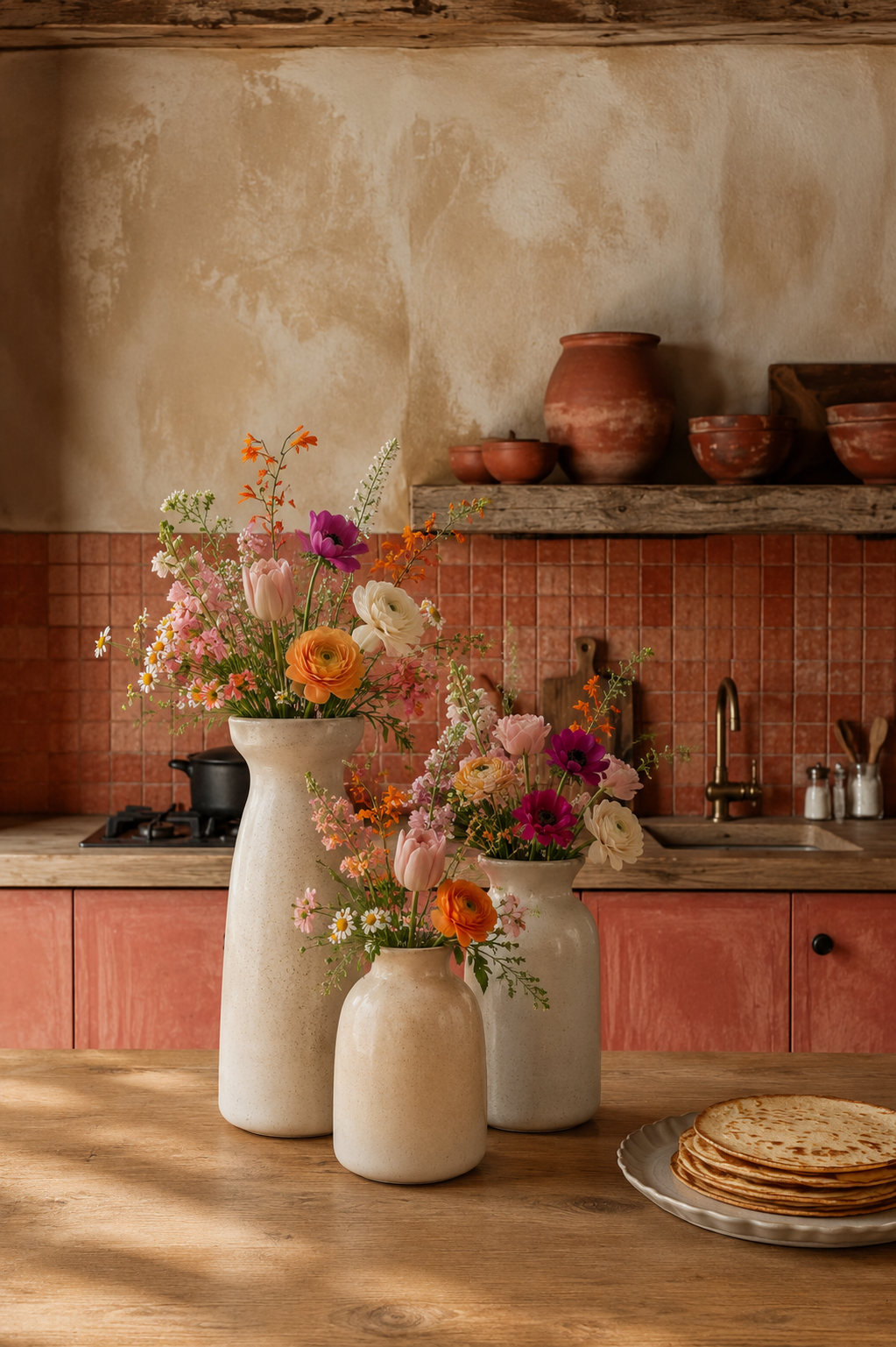 Trio Côme — Vases en céramique mate