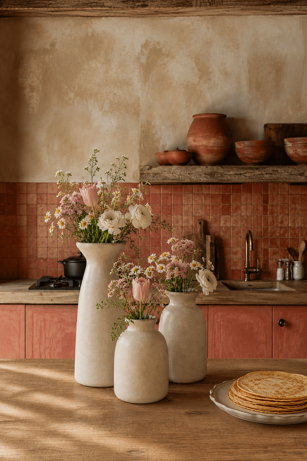 Trio Côme — Vases en céramique mate