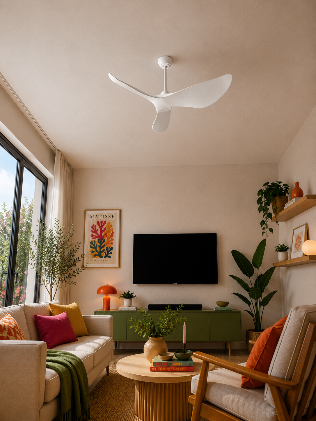 Ventilateur de plafond Bianca 97cm avec télécommande